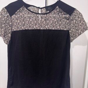 Banana Republic Black and Lace Women's Top